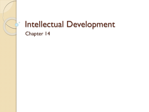 Chapter 14 part #2 Intellectual Development of the Toddler