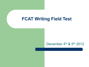 2012-13 Writing Field Test
