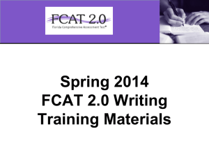 Spring 2014 Writing Test Administration Manual