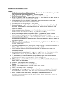 Three Branches of Government Review Congress Qualifications for