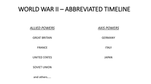 world war ii – abbreviated timeline allied powers