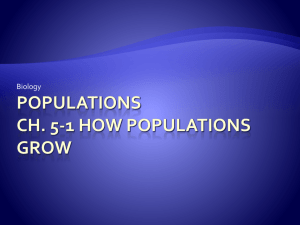 Populations Ch. 5-1 How Populations grow