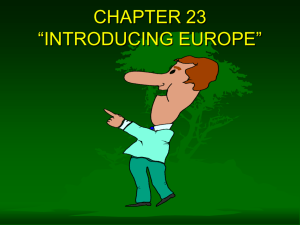 CHAPTER 23 "INTRODUCING EUROPE"