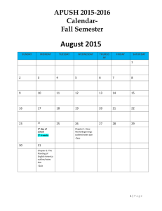 AP Calendar 2015 Fall calendar