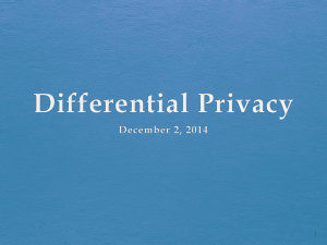 Defining differential privacy.
