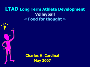Long Term Athlete Development – Volleyball: Food for Thought
