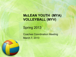 McLEAN YOUTH (MYA) VOLLEYBALL (MYV