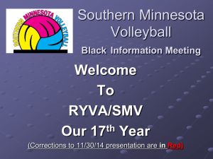 Black Teams Presentation - Rochester Youth Volleyball Association