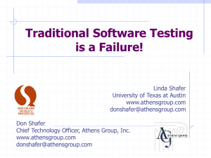 Traditional Testing is a Failure