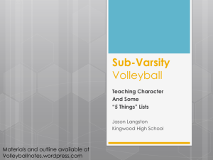 Sub-Varsity Volleyball