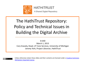Putting It All Together: HathiTrust Vision, Practice, and Implementation