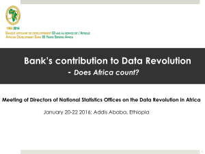 Bank's contribution to Data Revolution