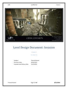 Level Design Document - Pramod Ramesh Portfolio