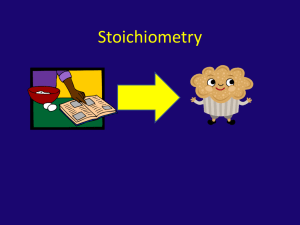 CH 9 Stoichiometry