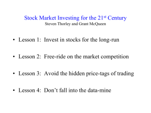 Stock Market Investing in the 21st Century