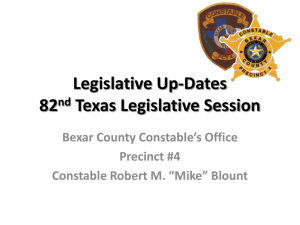Legislative Up-Dates 82nd Texas Legislative Session
