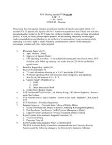 UFS Meeting Agenda 5/7/14 (draft)