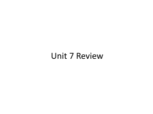 Unit 7 Review - Effingham County Schools