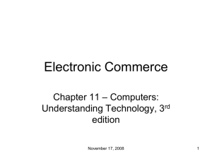 Electronic Commerce - Bill Pegram Home Page