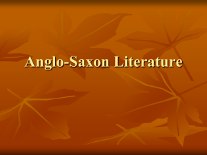 Setting for Anglo-Saxon Literature
