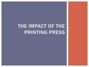 The Impact of the Printing Press - Phoenix Union High School District