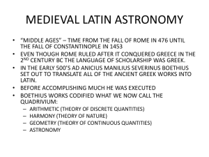 Medieval and Latin astronomy