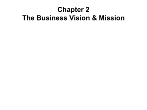 Chapter 2 The Business Vision & Mission