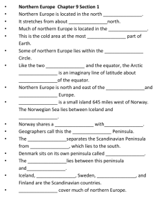 Northern Europe Chapter 9 Section 1