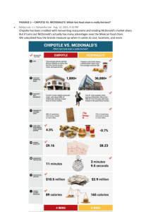 PASSAGE 1----CHIPOTLE VS. MCDONALD'S: Which fast food chain