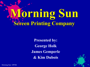 Morning Sun Screen Printing