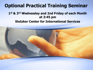 CPT and OPT Regulations - Slutzker Center for International Services