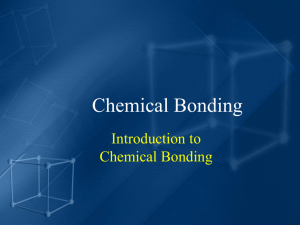 Chemical Bonding - Madison Public Schools