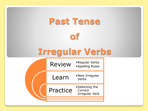 Simple Past Tense Review