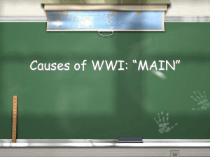 Causes of WWI