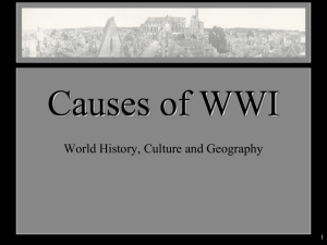 Causes of WWI ppt