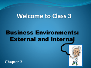 Business Environments: External and Internal