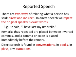 unit 3 reported speech