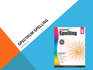 Spectrum Spelling Presentations