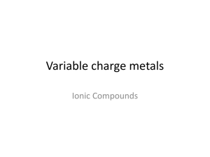 Variable charge metals