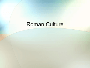 Roman Culture - Teacher Wayne Homepage