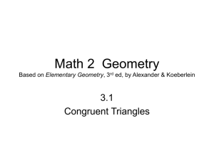 two triangles are congruent