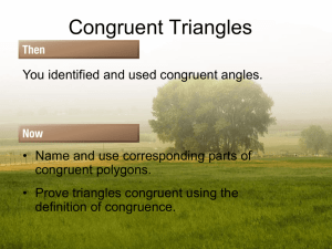 Congruent Triangles modified