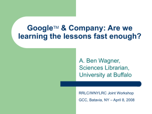 Google & Company: Are we learning the lessons fast enough?