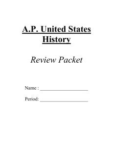 APUSH Revision Review Packet