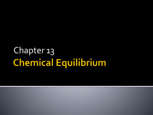 Chemical Equilibrium - Ms Brown's Chemistry Page