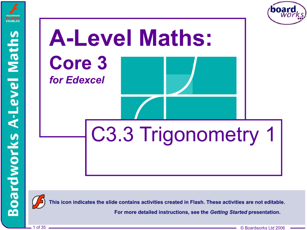 C3 3 Trigonometry 1