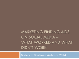 Marketing Finding Aids on Social Media