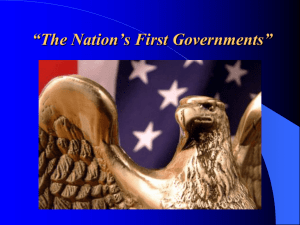 The Nation's First Government