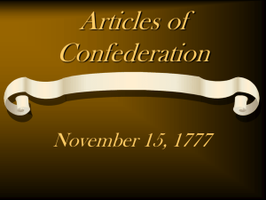 US History Lesson Plan - Articles of Confederation