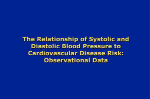 The Relationship of Systolic and Diastolic Blood Pressure